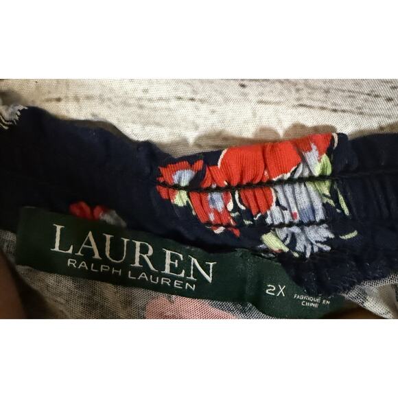 Women’s Ralph Lauren Boho Floral Jersey Off-the-Shoulder blouse Plus Size 2X - Picture 8 of 8